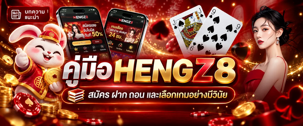HENGZ8 คู่มือมือใหม่ สมัคร ฝาก ถอน และเลือกเกม